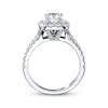Thumbnail Image 3 of Previously Owned Neil Lane Engagement Ring 2-1/6 ct tw Cushion & Round-cut Diamond 14K White Gold - Size 4
