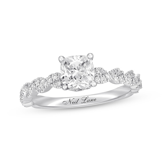 Previously Owned Neil Lane Premiere Cushion-cut Diamond Engagement Ring 1-1/5 ct tw 14K White Gold Size 4.5