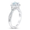 Thumbnail Image 2 of Previously Owned THE LEO First Light Diamond Engagement Ring 1-1/8 ct tw Princess & Round-cut 14K White Gold - Size 4