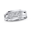 Thumbnail Image 1 of Previously Owned Men's Diamond Band 1/2 ct tw Round-cut 10K White Gold Size 12.75