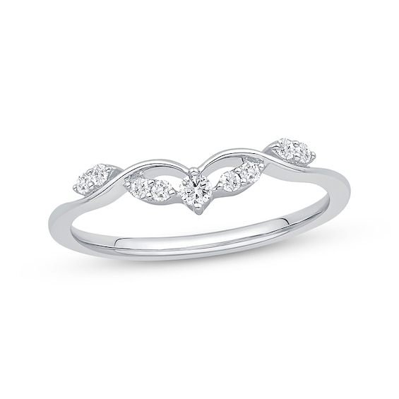 Previously Owned Diamond Enhancer Ring 1/8 ct tw Round-cut 14K White Gold