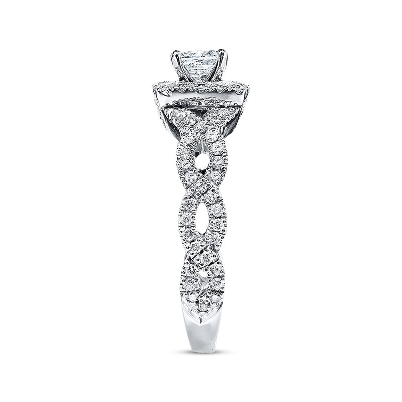 Main Image 2 of Previously Owned Neil Lane Diamond Engagement Ring 1 ct tw Princess & Round-cut 14K White Gold Size 4.75