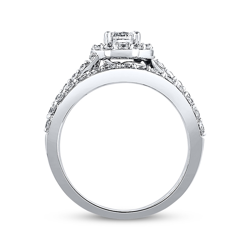 Previously Owned THE LEO Diamond Bridal Set 1 ct tw Round-cut 14K White Gold