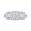 Thumbnail Image 3 of Previously Owned THE LEO Diamond Three-Stone Engagement Ring 1-1/3 ct tw Princess & Round-cut 14K White Gold - Size 8.5