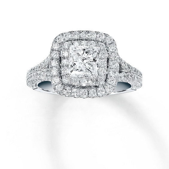 Previously Owned Neil Lane Princess-cut Diamond Engagement Ring 2 ct tw 14K White Gold Size 6