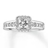 Thumbnail Image 1 of Previously Owned Diamond Engagement Ring 1-3/8 ct tw Princess/Round 14K Gold