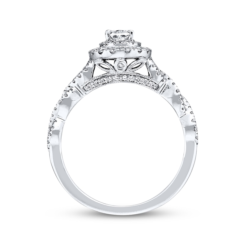 Main Image 3 of Previously Owned Neil Lane Bridal Diamond Ring 1-1/6 ct tw Oval & Round-cut 14K White Gold - Size 9