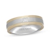 Previously Owned Neil Lane Men's Diamond Wedding Band 1/6 ct tw Square-cut 14K Two-Tone Gold