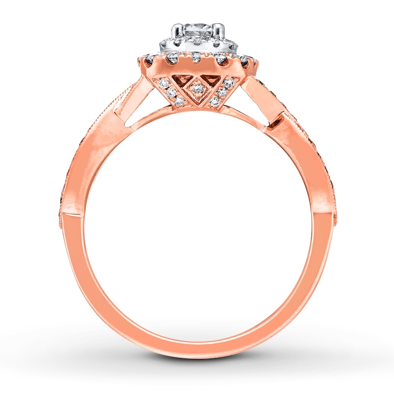 Main Image 2 of Previously Owned Neil Lane Engagement Ring 7/8 ct tw Round-cut Diamonds 14K Two-Tone Gold - Size 5.25