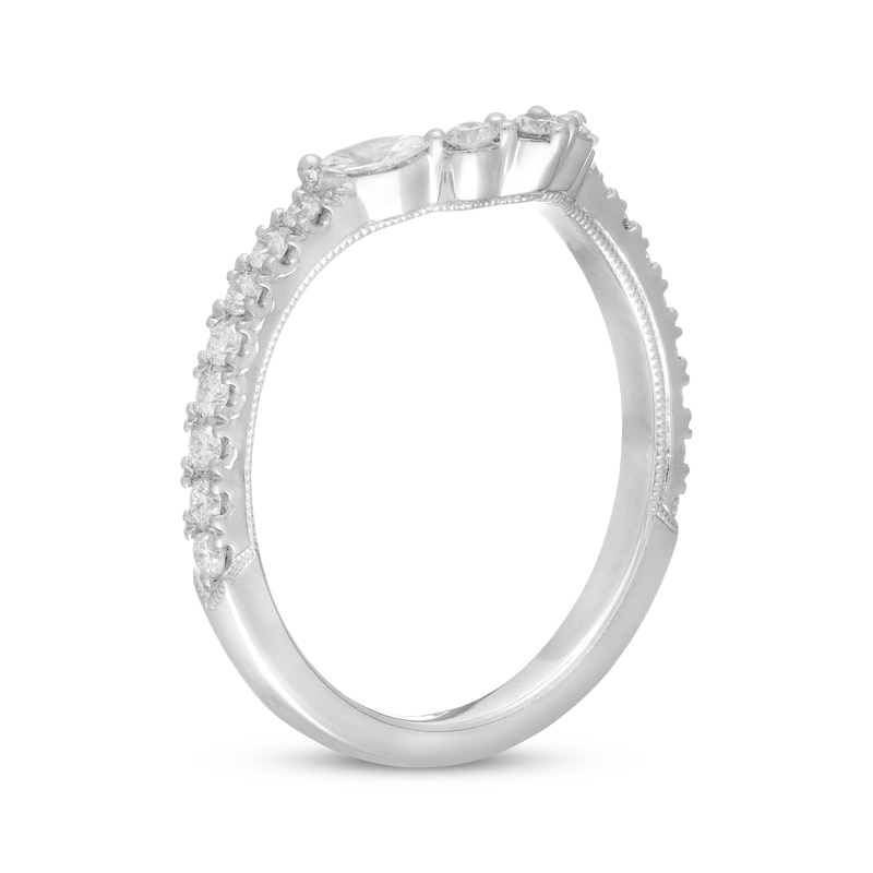 Main Image 2 of Previously Owned Neil Lane Diamond Wedding Band 3/8 ct tw Marquise & Round-cut 14K White Gold