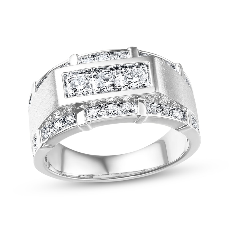 Main Image 1 of Previously Owned Men's Wedding Band 1 ct tw Diamonds 14K White Gold