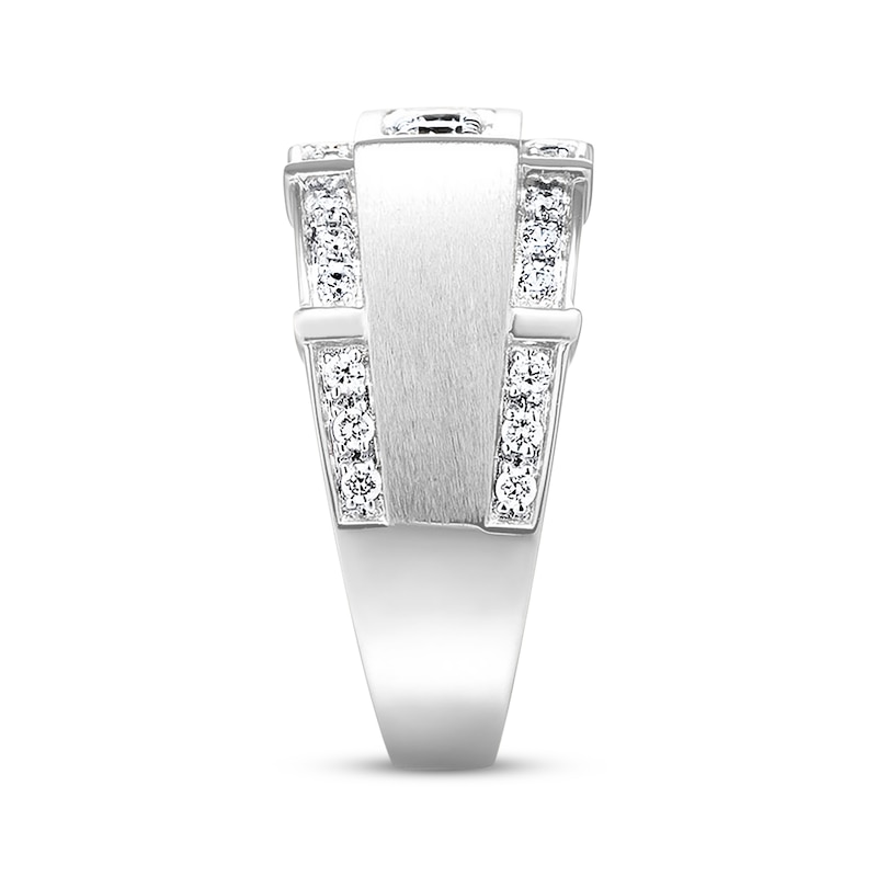 Main Image 2 of Previously Owned Men's Wedding Band 1 ct tw Diamonds 14K White Gold