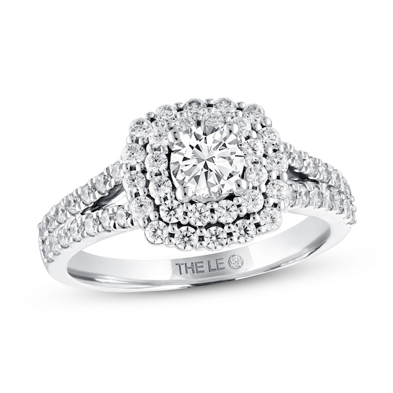 Previously Owned THE LEO Diamond Engagement Ring 1 ct tw Round-cut 14K White Gold