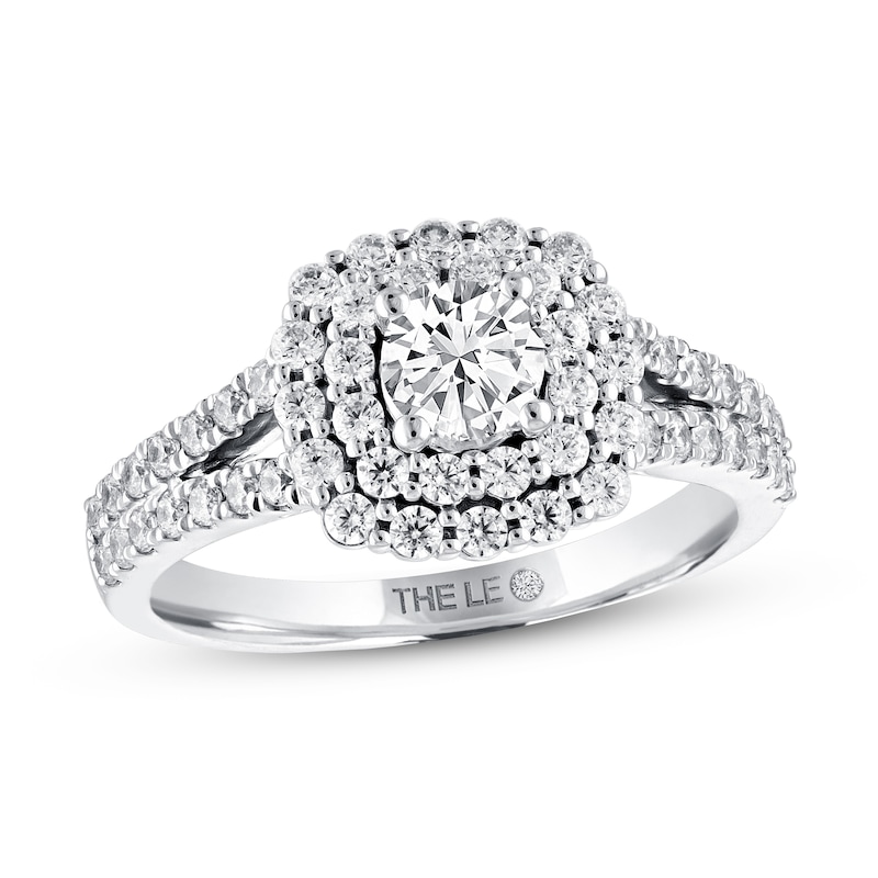 Main Image 1 of Previously Owned THE LEO Diamond Engagement Ring 1 ct tw Round-cut 14K White Gold