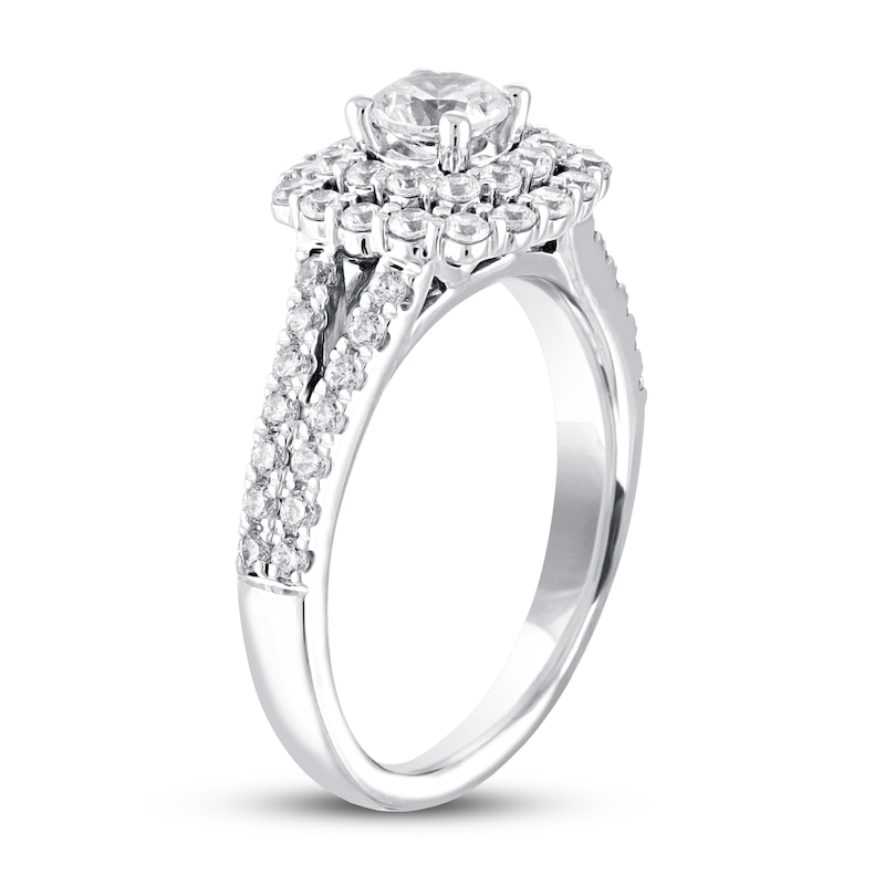 Main Image 2 of Previously Owned THE LEO Diamond Engagement Ring 1 ct tw Round-cut 14K White Gold