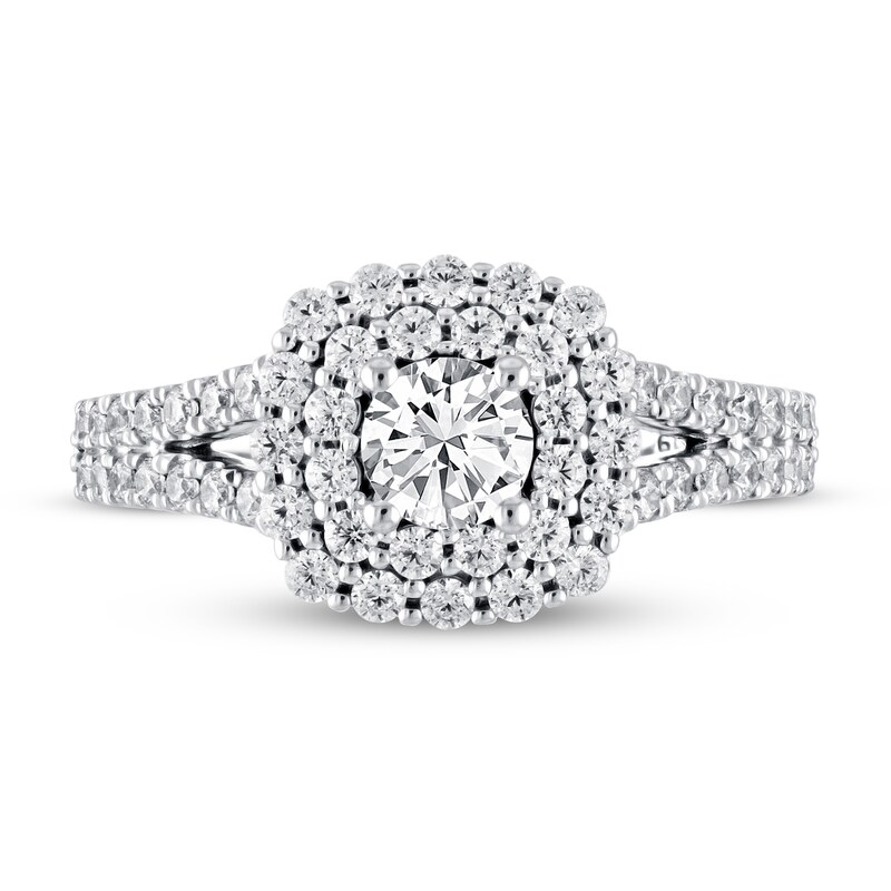 Main Image 3 of Previously Owned THE LEO Diamond Engagement Ring 1 ct tw Round-cut 14K White Gold