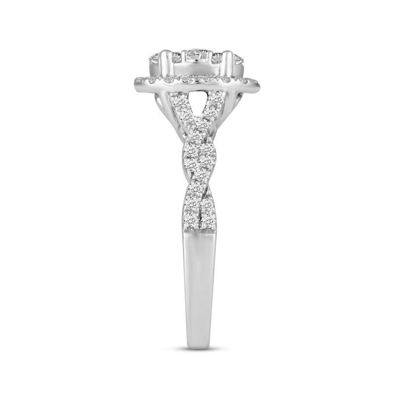 Main Image 2 of Previously Owned Multi Diamond Engagement Ring 1 ct tw 14K White Gold