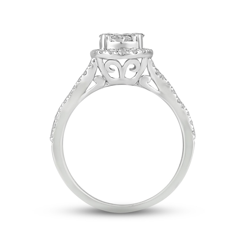 Main Image 3 of Previously Owned Multi Diamond Engagement Ring 1 ct tw 14K White Gold