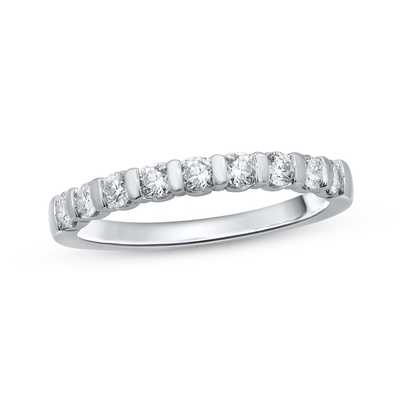 Main Image 1 of Previously Owned Diamond Anniversary Ring 1/2 ct tw Round-cut 14K White Gold