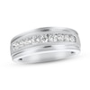 Thumbnail Image 1 of Previously Owned Men's Diamond Wedding Band 1 ct tw Round-cut 10K White Gold