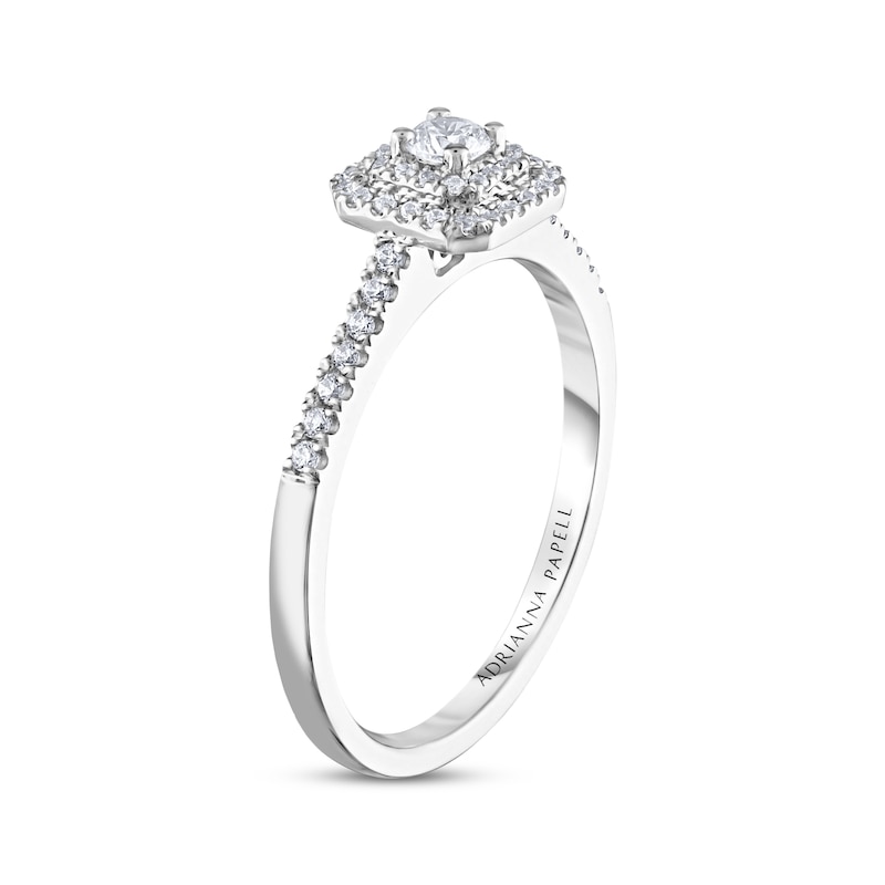 Main Image 2 of Previously Owned Adrianna Papell Diamond Engagement Ring 1/4 ct tw Round-cut 14K White Gold