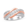 Thumbnail Image 1 of Previously Owned Diamond Ring 1/5 ct tw Round-cut Sterling Silver/10K Rose Gold