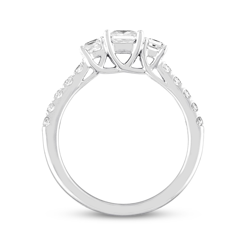 Previously Owned THE LEO Diamond Engagement Ring 7/8 ct tw Princess & Round-cut 14K White Gold