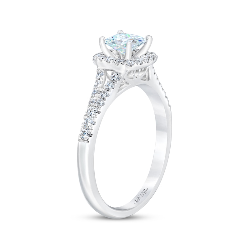 Previously Owned THE LEO First Light Diamond Engagement Ring 3/4 ct tw Princess & Round-cut 14K White Gold