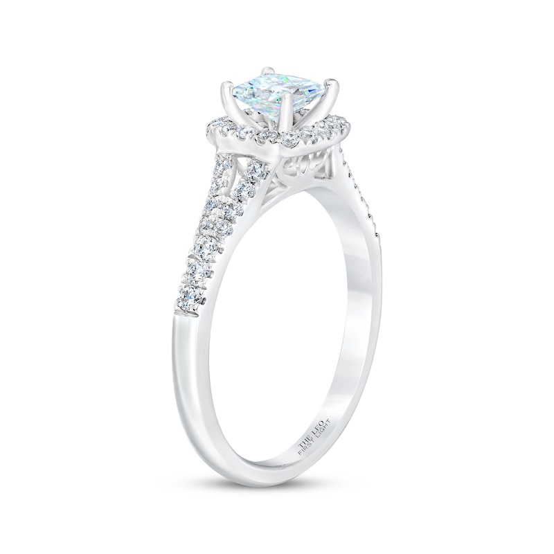 Main Image 2 of Previously Owned THE LEO First Light Diamond Engagement Ring 3/4 ct tw Princess & Round-cut 14K White Gold