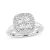Thumbnail Image 1 of Previously Owned Diamond Engagement Ring 1-1/2 ct tw Princess & Round 14K White Gold - Size 9.5