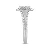 Thumbnail Image 2 of Previously Owned Diamond Engagement Ring 1-1/2 ct tw Princess & Round 14K White Gold - Size 9.5