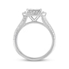 Thumbnail Image 3 of Previously Owned Diamond Engagement Ring 1-1/2 ct tw Princess & Round 14K White Gold - Size 9.5
