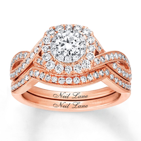 Previously Owned Neil Lane Bridal Set 7/8 ct tw Diamonds 14K Two-Tone Gold