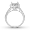Thumbnail Image 2 of Previously Owned Multi-Stone Princess Diamond Engagement Ring 1-1/2 ct tw 14K White Gold