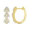 Thumbnail Image 2 of Previously Owned Diamond Hoop Earrings 1/2 ct tw Round-cut 10K Yellow Gold