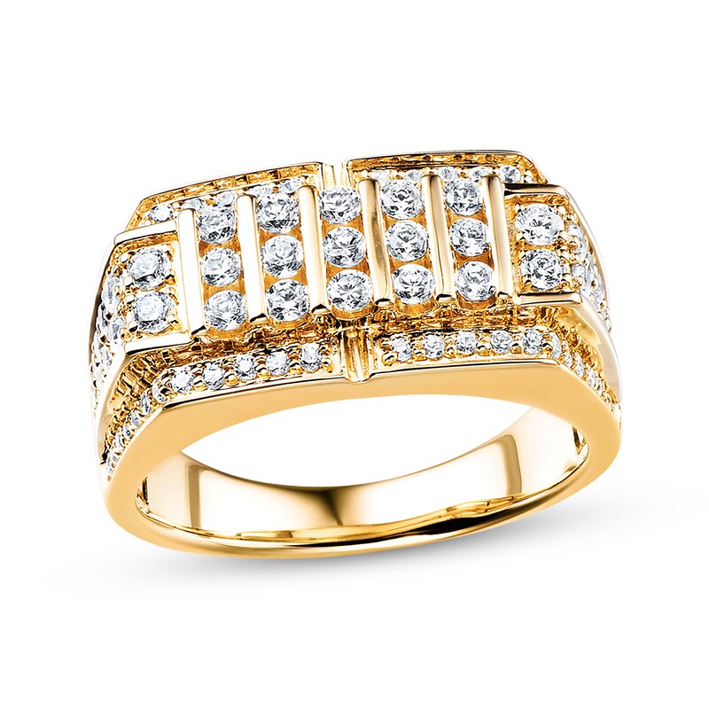 Main Image 1 of Previously Owned Men's Wedding Band 1-1/2 ct tw Diamonds 14K Yellow Gold