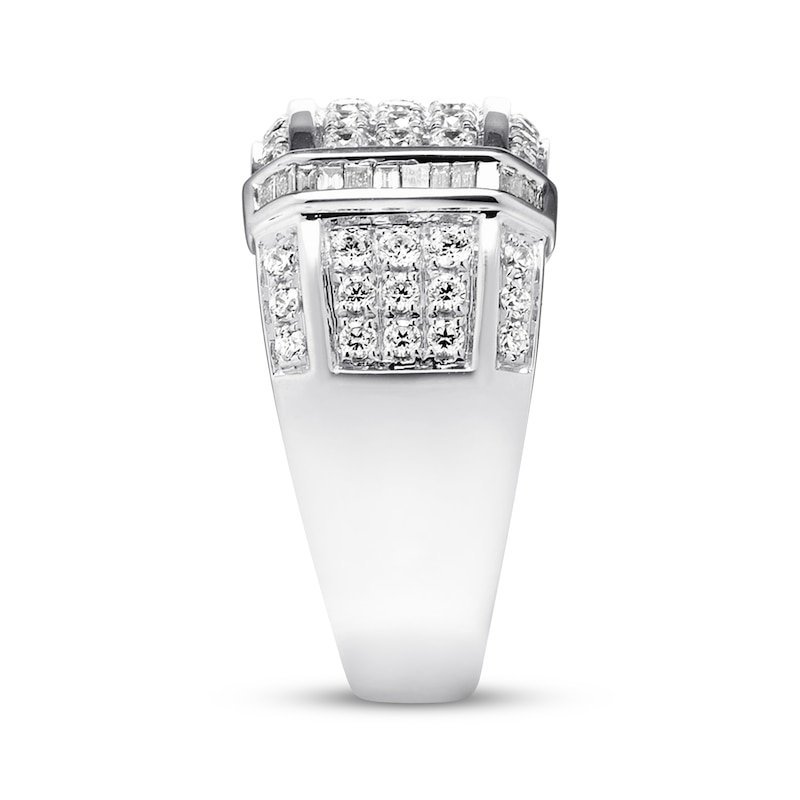 Main Image 3 of Previously Owned Men's Diamond Band 1-1/2 ct tw Round-cut 10K White Gold