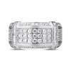 Thumbnail Image 4 of Previously Owned Men's Diamond Band 1-1/2 ct tw Round-cut 10K White Gold