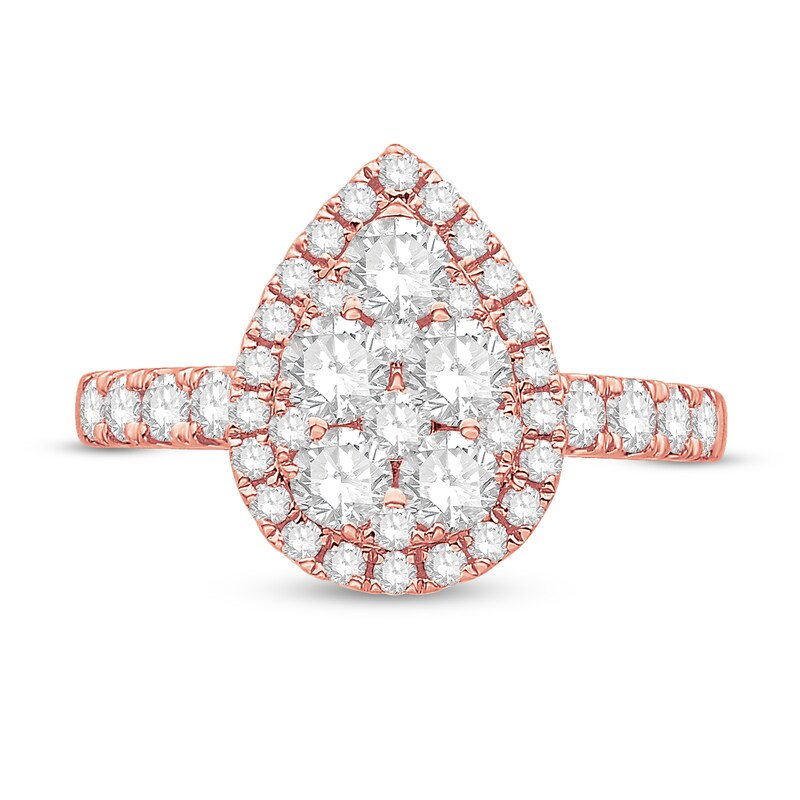 Main Image 3 of Previously Owned Diamond Engagement Ring 1-3/8 ct tw Round-cut 14K Rose Gold