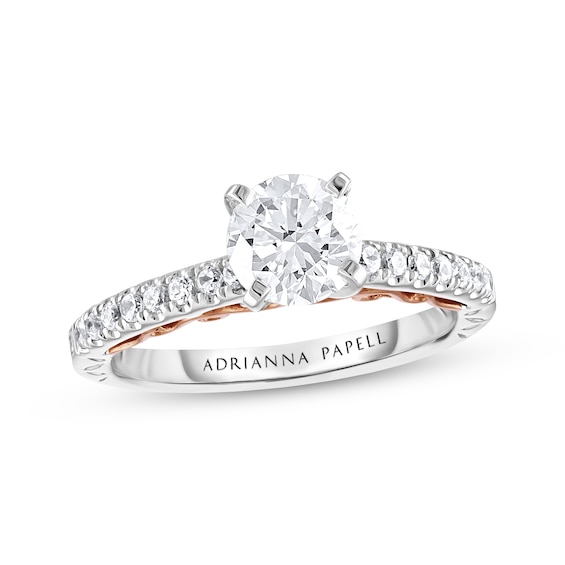 Previously Owned Adrianna Papell Diamond Engagement Ring 5/8 ct tw Round-cut 14K Two-Tone Gold