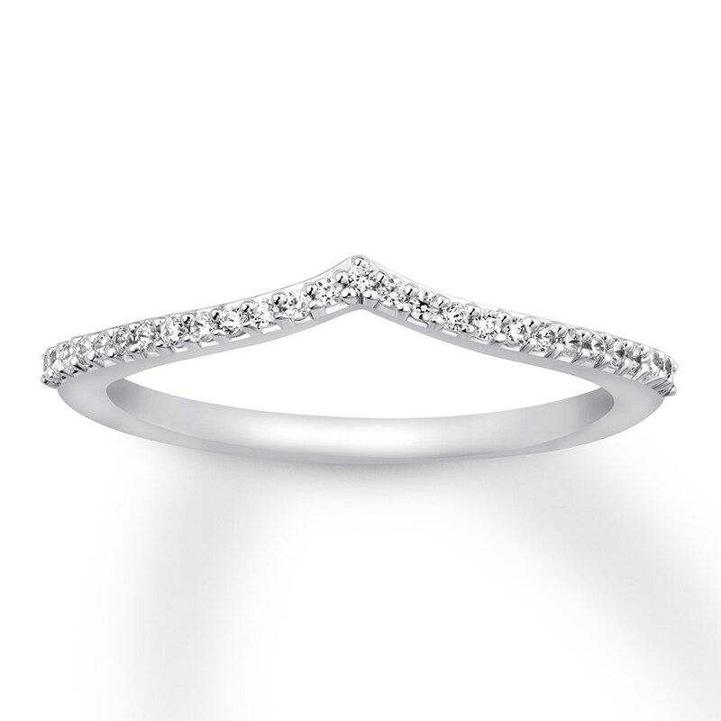 Main Image 1 of Previously Owned Diamond Wedding Band 1/6 ct tw Round-cut 14K White Gold