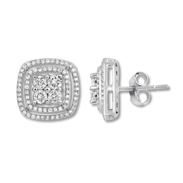 Previously Owned Diamond Earrings 1 ct tw Round-cut 10K White Gold