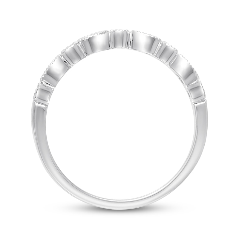 Main Image 3 of Previously Owned Diamond Wedding Band 1/15 ct tw Round-cut 10K White Gold