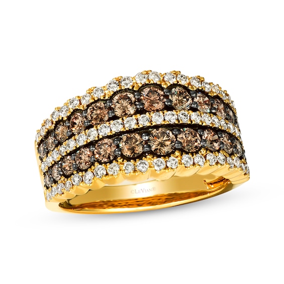 Previously Owned Le Vian Chocolate Waterfall Diamond Ring -/8 ct tw 14K Honey Gold