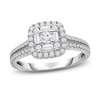 Thumbnail Image 1 of Previously Owned Diamond Engagement Ring 5/8 ct tw Round/Baguette 14K White Gold