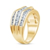 Thumbnail Image 2 of Previously Owned Men's Three-Row Diamond Ring 2 ct tw Round-cut 10K Yellow Gold