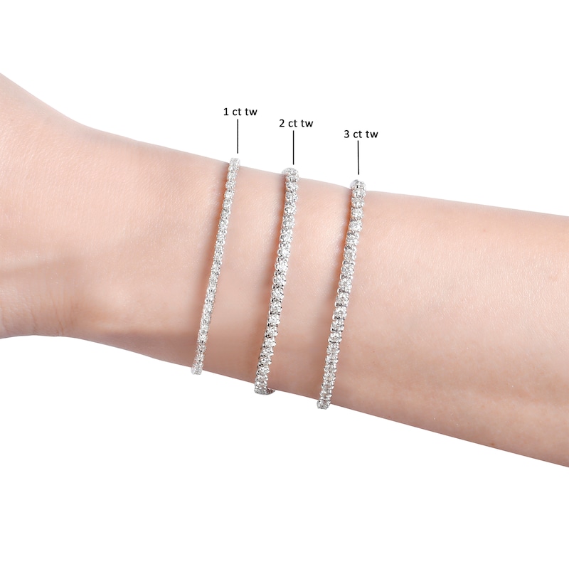 Main Image 4 of Previously Owned Diamond Tennis Bracelet 2 ct tw Round-Cut 10K White Gold 7"