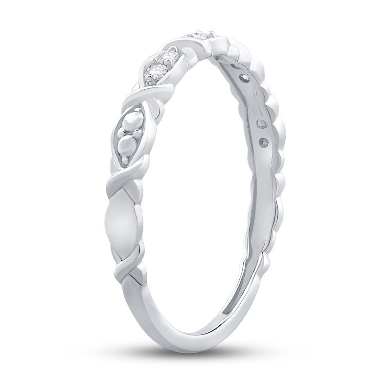 Main Image 2 of Previously Owned Diamond Anniversary Ring 1/15 ct tw Round-cut 10K White Gold