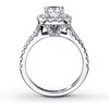 Previously Owned Neil Lane Engagement Ring 2-1/6 ct tw Cushion & Round-cut Diamonds 14K White Gold