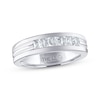 Previously Owned Men's THE LEO Diamond Wedding Band 1 ct tw Square-cut 14K White Gold